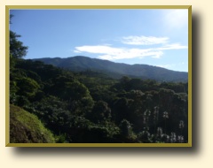 View of Poas Volcano from our bed and breakfast in Grecia, Costa Rica